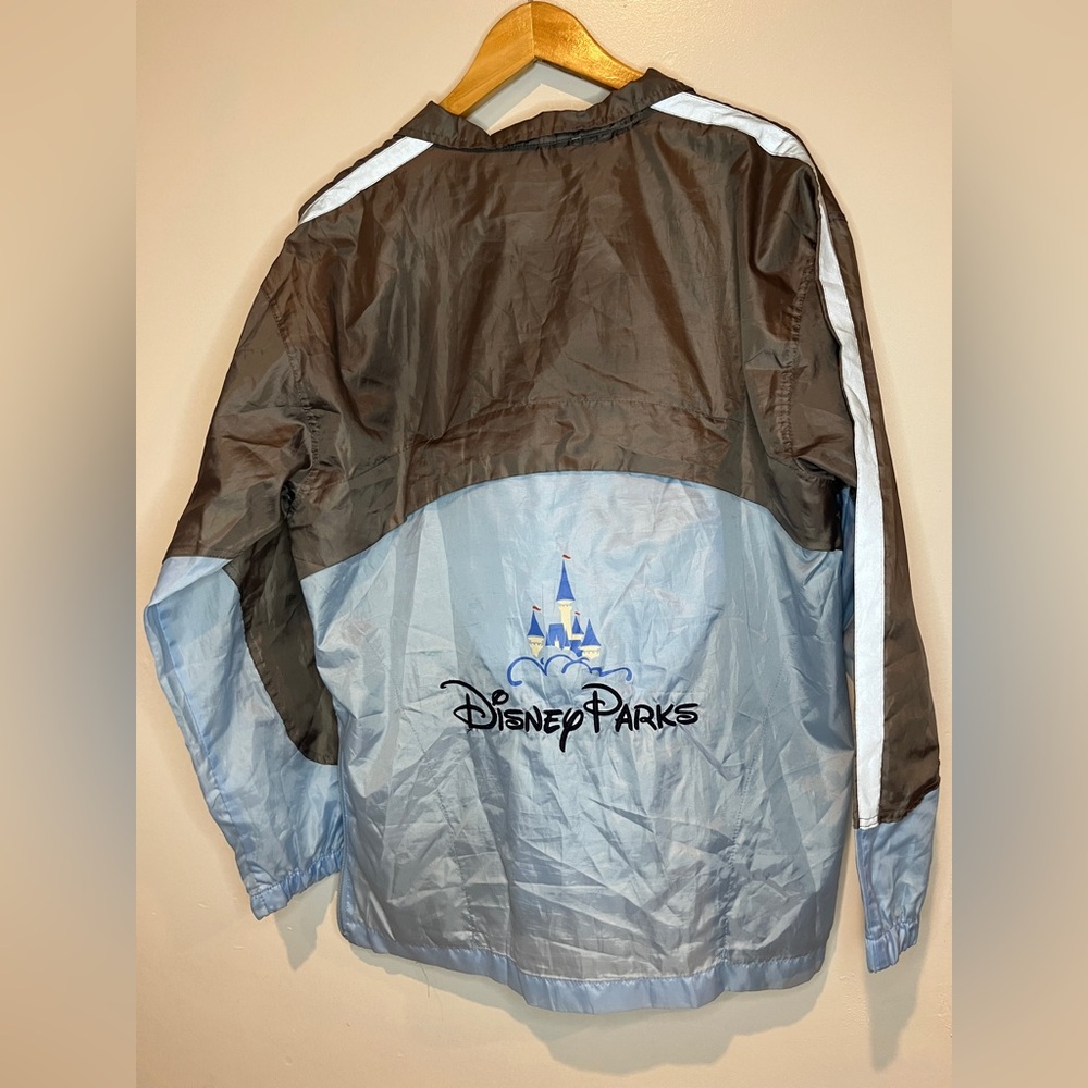 Disney Parks Windbreaker Pullover Gray Blue Half Zip Unisex Adult Size XS - Picture 9 of 9